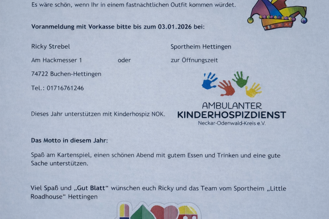 Preisschafkopf im Sportheim